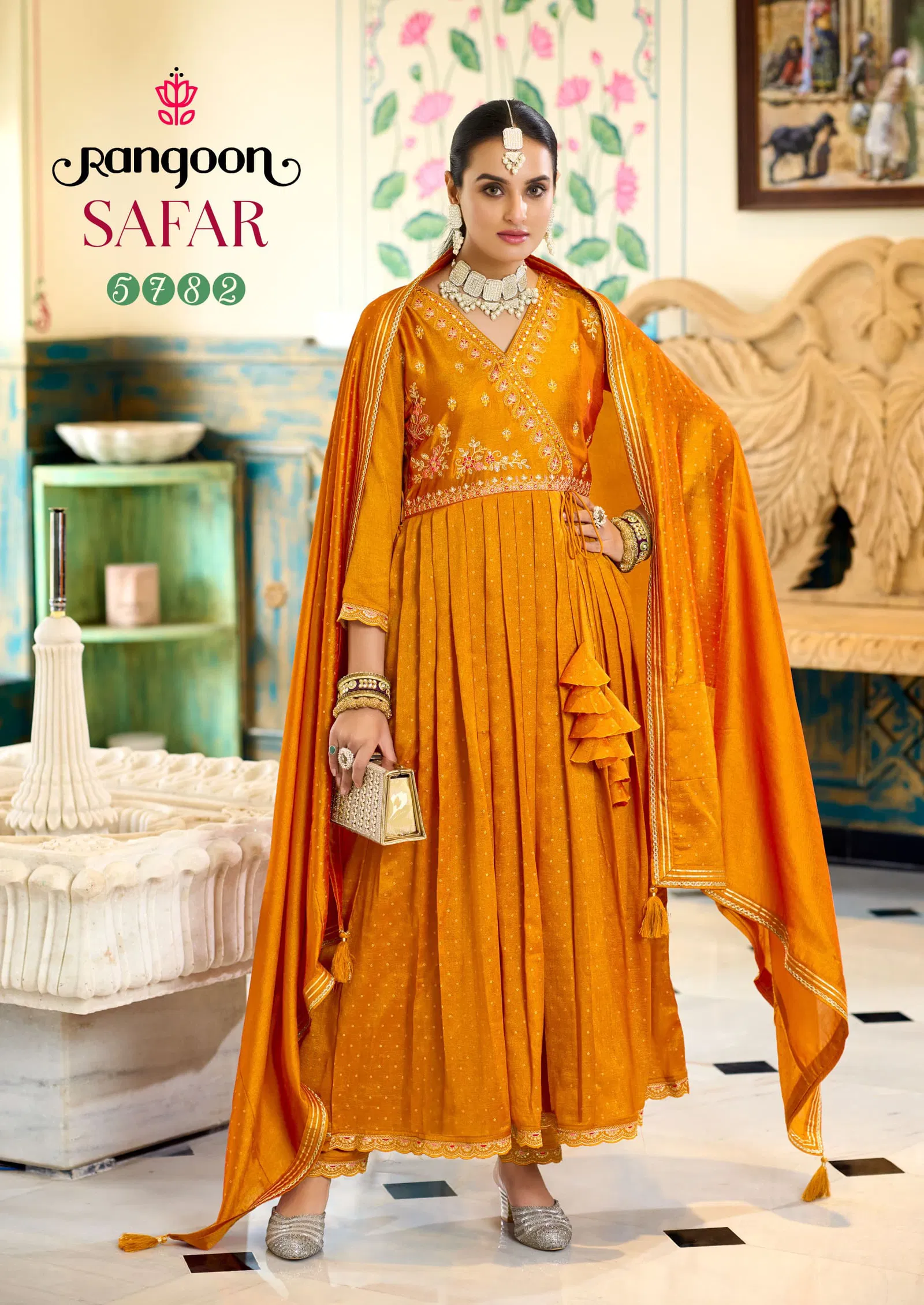 Safar By Rangoon Silk Embroidery Readymade Suits Suppliers In India